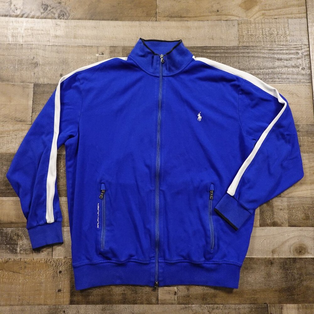 Polo Ralph Lauren‎ Performance Track Jacket Men’s XLT Blue Full Zip Athletic